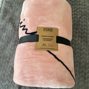 thick pink sherpa blanket